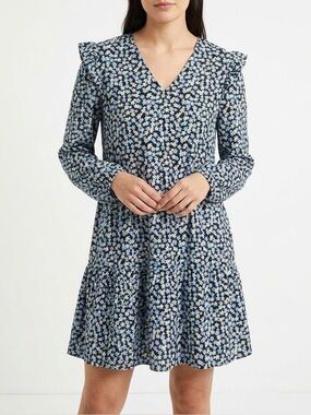 Primark Cares Black Floral Long‎ Sleeve Mini Dress - Size M